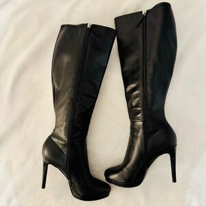 QUIZME WIDE CALF PLATFORM BOOTS